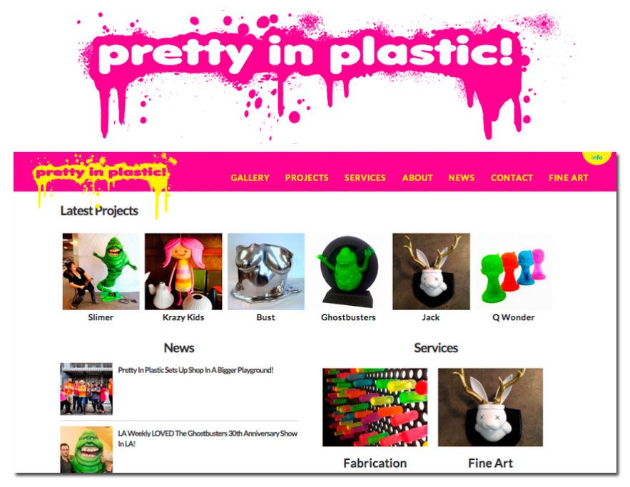 Pretty In Plastic launches new website! Designer